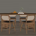 Modern Dining Table and Chair Combination Dining Table and Chair 3d model
