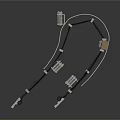 Industrial Mechanical Equipment With Metal Frame Cables Support Parts And Square Component