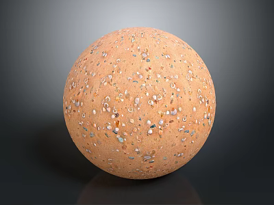 Decorative Orange Sphere Featuring Scattered White And Blue Flecks On Smooth Glossy Speckled Surface 3d model