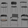 Modern Single Chairs With Various Stylish Designs And Metal Frames