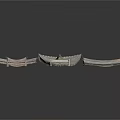 Scene Building Canvas Canopy Components With Various Shapes Gray Fabric And Metal Frames