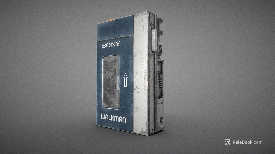 Sony Walkman Classic Digital Portable Music Player with Vintage Blue Silver Design 3d model 