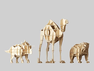 Nordic Bookshelf Dinosaur Rack 3d model