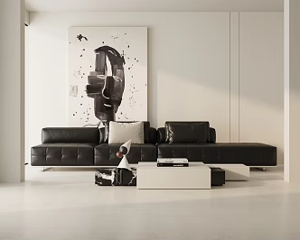 Three-seat sofa 3d model