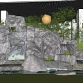 Tranquil Courtyard Garden Design With Lush Greenery Water Features And Stone Pathways