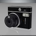 Vintage Polaroid Camera With Classic Black Body Flash And Detachable Lens