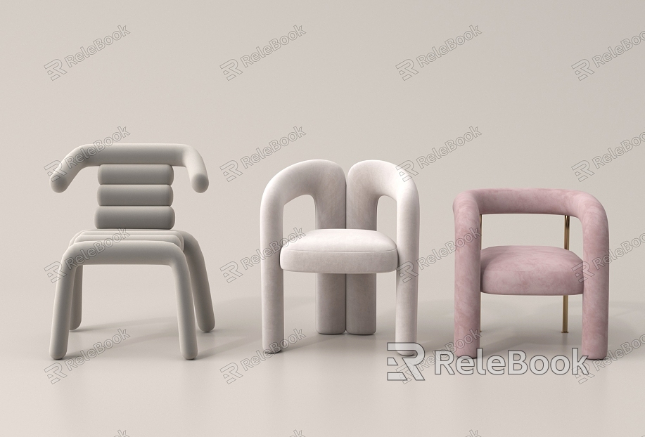 Modern Cream Style Children's Chair Children's Carto Chair model