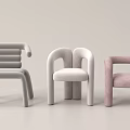 Modern Kids Chairs In Gray White Pink With Curved Arms And Soft Velvet Upholstery
