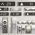 Elevator Button Elevator Screen Elevator Button Floor Display 3d model