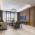 Modern Living Room Interior Design With Gray Sofa Coffee Table Chandelier And Flowers