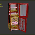 White Refrigerator Freezer With Open Door Revealing Blue Drawers Inside Two Door Modern Design