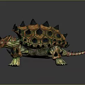 Colorful Ankylosaurus Dinosaur Model With Spiked Armor And Detailed Tail Club