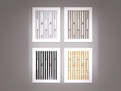 Ceiling Grid Panel Designs In White Light Brown Black Gold 3d model