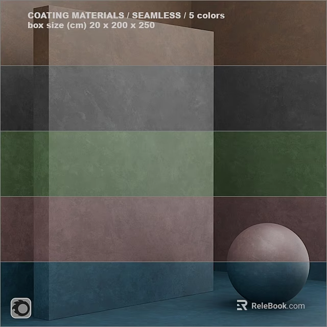 Textured Color Blocks Wall With Various Hues And Decorative Round Sphere 3d model 
