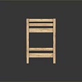 Wooden Bunk Bed With Two Tier Design Safety Rails And Solid Wood Frame