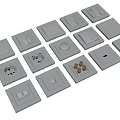 Metallic Textured Switch Panels with Various Designs for Home Interior Use