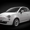White Fiat 500 Two Door Compact Car Exterior With Sleek Modern Design