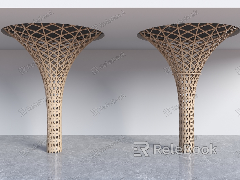 Special-Shaped Pillar Grille Pillar Special-Shaped Landscape Pillar Special-Shaped Hall Pillar Door Head Entrance Check-in Creative Package Pillar Decorative Pillar Shape Pillar model