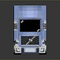 Blue Truck Model With Detailed Cab Trailer And Shiny Wheels Design