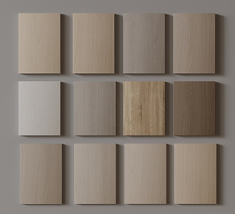 Wood grain wall panel swatch 3d model