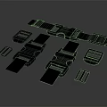Black Adjustable Clothing Accessory Buckles Fastening Parts for Garments and Bags