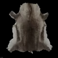 Square Natural Fur Rug With Realistic Brown White Texture For Living Room Decor