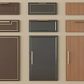 Stylish Wardrobe Doors with Various Designs Metal Handles and Color Options