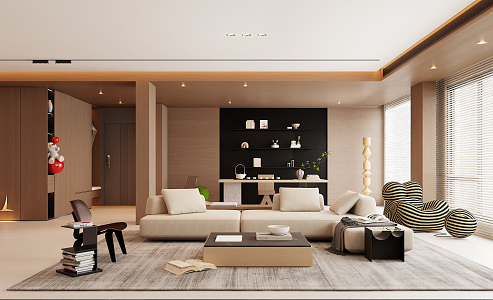 modern living room 3d model