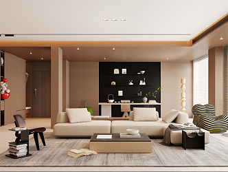 modern living room 3d model