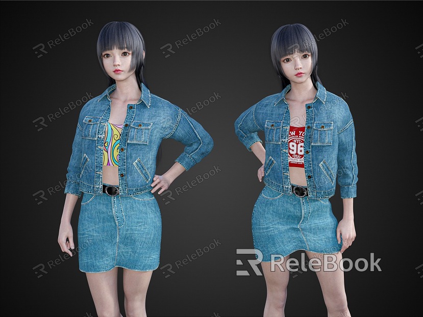 Pure Girls Casual Denim Shorts Girls Cute Girls Combination model