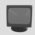 Vintage CRT Television With Bulky Design Square Screen And Black Base