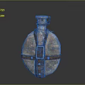 Vintage Water Bottle With Leather Strap And Antique Design For Daily Use