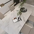 Modern Open Living Dining Room Interior With Sofa Coffee Table Wall Art And Rug