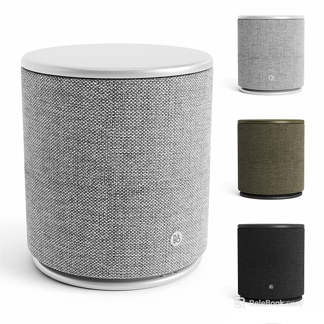 Wireless Audio Speakers With Multiple Color Options And Fabric Cover Design For Home Use 3d model 