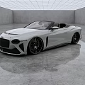 White Convertible Sports Car With Sleek Exterior In Modern Indoor Setting