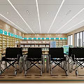 Brightly Lit Pharmacy Interior With Well Organized Medicine Shelves Counter And Windows