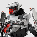 LEGO Toy Blocks Fighting Robot Gundam Mech Warrior Transformers 3d model