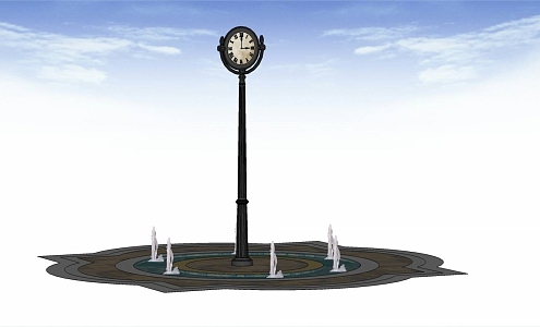 Modern fountain 3d model