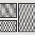 Black Frame Grid Fence with Different Sizes for Home Garden Decoration
