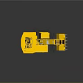 Yellow Heavy Duty Crawler Excavator with Mechanical Arm Large Bucket and Tracks