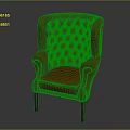 Orange Diamond Tufted Leather Accent Chair With High Back Armrests Nailhead Trim And Wooden Legs