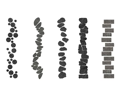 Modern Landscape Tingbu Green Slate Tingbu Landscape Garden Road 3d model