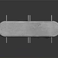 Long Industrial Mechanical Equipment With Gray Surface Metal Frame And Cables