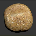 Fresh Round Multigrain Bread Loaf Topped With Sesame Flax And Sunflower Seeds