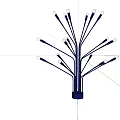 Modern Artistic Branch Shaped Chandelier With Multiple Bulbs And Sleek Design