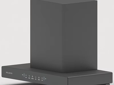 Black Modern Kitchen Range Hood With Control Panel And Sleek Design 3d model