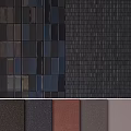 Tile Components With Dark Square Black Small Tiles And Color Texture Samples 3d model