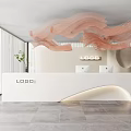Modern Front Desk 3d model