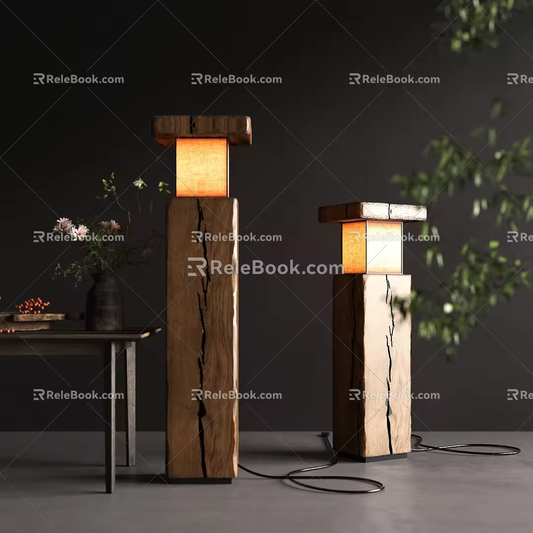 Quiet floor lamp 3d model