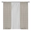 Elegant Modern Curtain Design With Soft Pleated Fabric And Neutral Tones